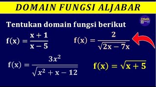 Cara Menentukan Domain Fungsi Aljabar  Matematika SMA [upl. by Haroun]