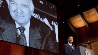 President Obama Memorializes Walter Cronkite [upl. by Ocramed672]