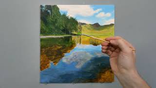 124 Painting A Shallow Lake  Time Lapse [upl. by Waki]