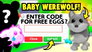 this SECRET CODE in Adopt Me WORKS if you can become a BABY WEREWOLF Adopt Me Roblox [upl. by Naihs]