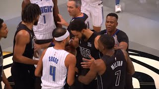 Ben Simmons gets into it with Suggs and Black after fighting for the ball [upl. by Panter]