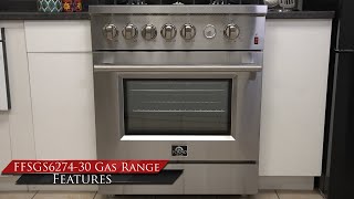 FORNO 30inch Gas Range Stainless Steel FFSGS627430 [upl. by Isherwood583]