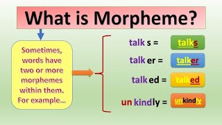 What is Morpheme Morpheme as a word Words having two or more morphemes L4 morpheme [upl. by Gen]