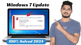 How to Fix Windows Could Not Search for New Updates 2024  Solve Windows 7 Update Error 80072efe [upl. by Munn491]