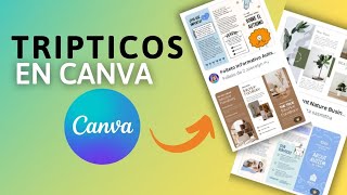 Como hacer un triptico en canva 2  brochure en canva [upl. by Fabe]