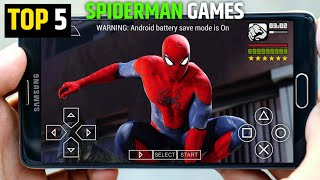 Top 5 Best Spider Man Games For Android 2023  High Graphics OnlineOffline [upl. by Tedda]