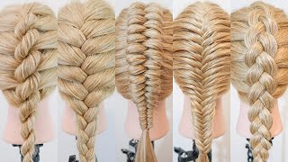 5 Easy Basic Braids  How To Braid for Beginners  Hairstyles for Medium amp Long Hair [upl. by Selohcin]