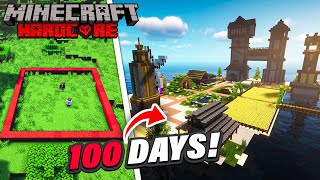 We Survived 100 Days in a 16x16 BORDER in Minecraft Hardcore [upl. by Yesima]