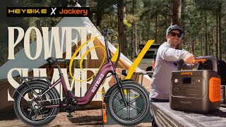 Heybike x Jackery  Ebike meets Solar Generator [upl. by Alphonsa434]