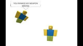 Ranking ALL weapons in Roblox Rivals [upl. by Antone]