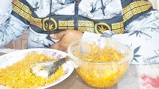 😱ASMR Mukbang Jollof Rice Yam ampPlantain Beans porridge African food Mukbang join me guys lets eat [upl. by Mcripley]