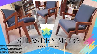 FABRICACION DE SILLAS DE MADERA PARA COMEDOR [upl. by Sigmund]