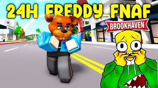 ODA SE DÉGUISE EN FREDDY FAZBEAR FNAF PENDANT 24H  ROBLOX Brookhaven RP Serveur Aléatoire [upl. by Ahsinert964]