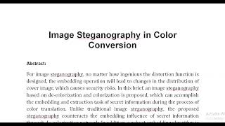 Image Steganography in Color Conversion [upl. by Barton]