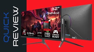 GAMEON GOP32UHD144IPS 4K 32quot Gaming Monitor  UNBOX amp REVIEW [upl. by Martres552]