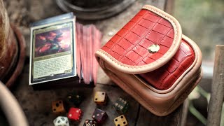 Making a Handmade Leather Deck Case for Magic The Gathering [upl. by Mccarthy]