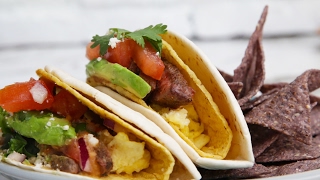 DoubleDecker Steak Breakfast Tacos [upl. by Haral]