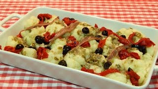 Receta de coliflor con vinagreta de anchoas [upl. by Llibyc656]