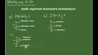 Katër veprimet themelore aritmetikore [upl. by Hodess85]