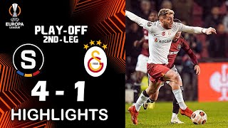 Sparta Prague vs Galatasaray 41 Highlights  UEFA Europa League 202324 [upl. by Neeven863]