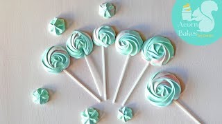 HOW TO MAKE VEGAN MERINGUE KISSES amp LOLLIPOPS  Acorn Bakes [upl. by Erbua606]