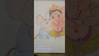 morningstory arttherapy mushakraj ganpatibappamorya bappamoryare minivlog trendingshorts art [upl. by Line]