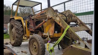 1974 David Brown 885 tractor cold start 0 degrees freezing [upl. by Lib]