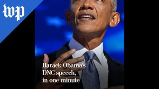 Barack Obamas DNC speech in one minute [upl. by Hollerman980]