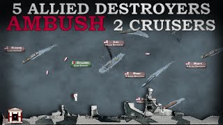 5 Destroyers ambush Italian Cruisers Battle of Cape Spada 1940 Documentary [upl. by Crescen158]