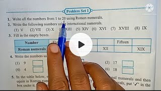 Problem set 1 class 5th maths  Roman numeralsromannumber [upl. by Hadik384]