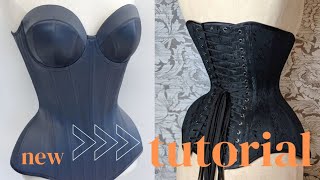 DETAILED ✅ How To Draft A Coupled Corset Pattern Drafting Class diy [upl. by Annatnom]