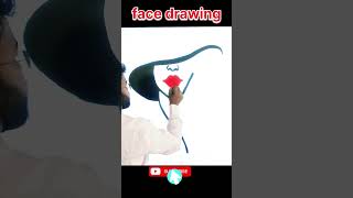 Easy face drawing face drawing shorts ytshorts trendingart girldrawing drawing newyoutuber [upl. by Kenzie]