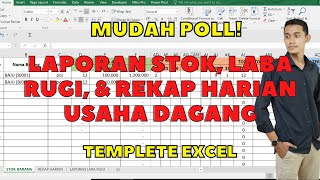 SANGAT SIMPEL Cara Membuat Laporan Keuangan Toko di Excel [upl. by Yarak]