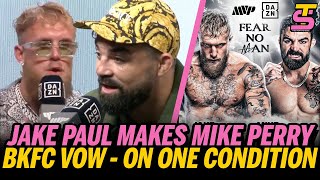 Jake Paul VOWS to fight Mike Perry BARE KNUCKLE on one condition  Press Conference Highlights [upl. by Pelag]