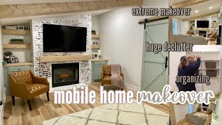 NEWMOBILE HOME LIVING ROOM MAKEOVER REVEAL  1991 double wide mobile home transformation  ep 18 [upl. by Tillio]