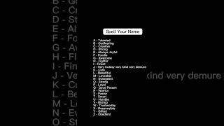 Spell your name [upl. by Eatnuhs]