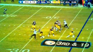 Antonio Brown 58 yard catch vs RavensDivisional Playoffs [upl. by Yknarf729]