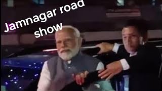 Sh Modi ji road show in Jamnagar [upl. by Anilam]