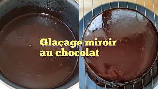 Glacage miroir au chocolat sans gélatine recettefacile recettes glaçage [upl. by Hsoj]