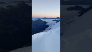 Dans limmensité blanche lever de soleil depuis la Tête Nord des Fours massif du Mont Blanc [upl. by Conger]