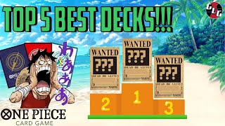 TOP 5 BEST DECKS IN THE FORMAT  One Piece Card Game  OP08  OP085 [upl. by Peggie]