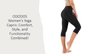 ODODOS Womens Yoga Capris Comfort Style and Functionality Combined [upl. by Latreshia]