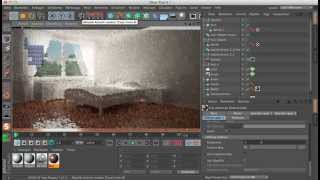 Визуализация интерьер Cinema 4D  vRay [upl. by Ailugram875]