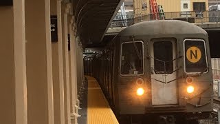 MTA N Train Action  New Utrecht Avenue  62nd Street [upl. by Ayoras]