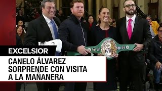 Canelo Álvarez acude a La Mañanera de Sheinbaum [upl. by Thomson495]