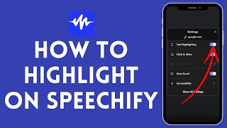 How to Highlight on Speechify 2024  Speechify Tutorial [upl. by Nodyarg964]