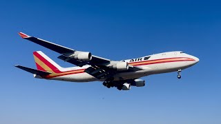 Kalitta Air 747400F Landing at Sioux Falls Regional Airport [upl. by Rhiana]