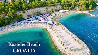 Kaštelet Beach in Croatia  drone view 4K [upl. by Fauver]