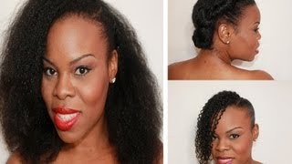 Triple Threat 3 Hairstyles For quotNatural Hairquot  SimplYounique [upl. by Alphard]