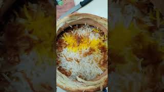 Pot biryani 🤩 shorts youtubeshorts ytshorts food viral biryani chicken foryou video [upl. by Haeli]